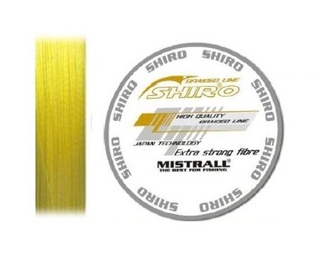 PLECIONKA MISTRALL SHIRO 0,21 mm / 200m ŻÓŁTA FLUO