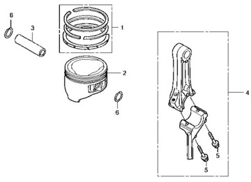 HONDA GCV pierścienie tłokowe 13010-Z0L-014