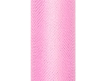 Tiul dekoracyjny 15cm rolka 9m różowy tiu15-081