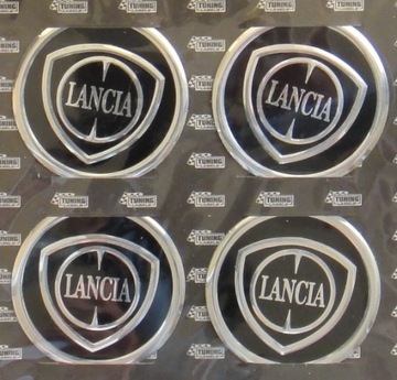 LANCIA 60mm EMBLEMATY NAKLEJKI NA KOLPAKI FELGI