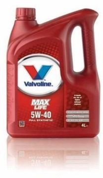 OLEJ VALVOLINE MAXLIFE BENZYNA 5w40 4L