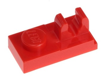 LEGO Płytka z zaczepem 1x2 92280 czerwona - 2 szt.