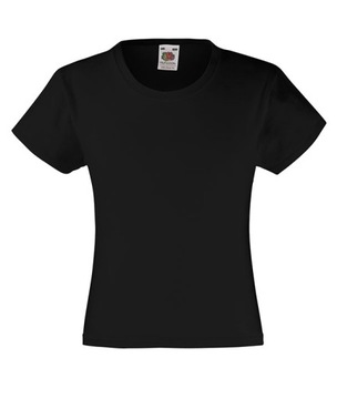 Fruit of the Loom koszulka t-shirt Girls Bla 12-13