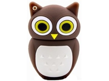 PENDRIVE 3.0 USB 32 GB SOWA BRĄZ CZARNY NIEBIESKI