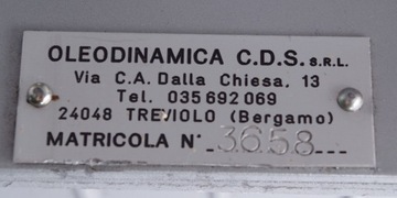 OLEODINAMICA 3658 Q6S20240409M Гидравлическая станция