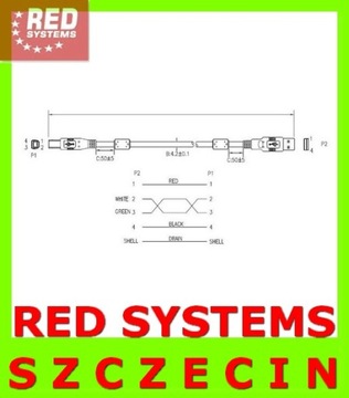 Кабель принтера USB 2.0 A-B, 5 м, двойной феррит