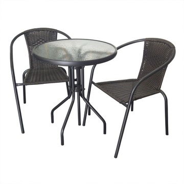 фото ориг. №11, Set balcony bistro black - stand 1 2 chairs