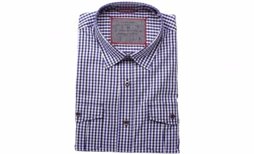 Męska koszula M 39/40 w kratkę slim fit krata