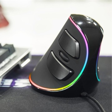 Вертикальная мышь M618 со светодиодной подсветкой RGB