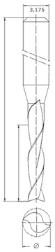 Frez VHM dwupiórowy cz. płaskie 0,9mm FREZARKA CNC