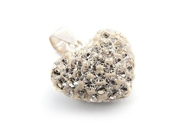 NAJCUDOWNIEJSZA ZAWIESZKA SREBRNA SERCE SWAROVSKI