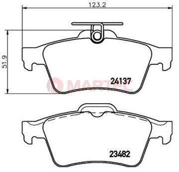 Диски ПОДШИПНИК Колодки ЗАДНИЕ Renault LAGUNA III 07-15