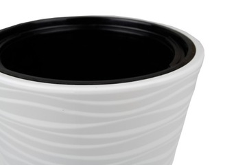 УЛИЧНЫЙ САДОВЫЙ ЦВЕТОЧНЫЙ ВАЗ для цветов со вставкой, белый, ВЫСОКИЙ 68 см