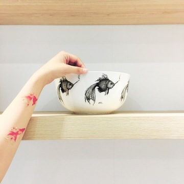 Paperfa татуировка золотой рыбы женская рыба