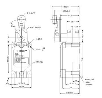 Концевой выключатель WL-5104 (10А; IP64) Высокая