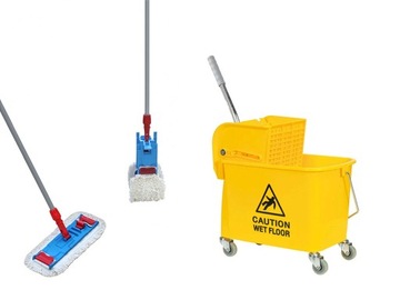 ZESTAW WÓZEK do sprzątania 20l + MOP SPEEDY 50CM
