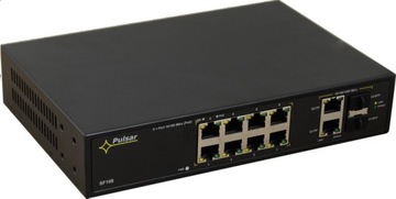 Коммутатор PoE Pulsar SF108 — 8 x PoE, 2 x SFP, 2 x GE