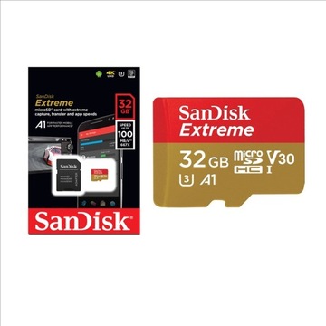 KARTA SANDISK EXTREME microSDXC 32GB 100mb/sC10 U3