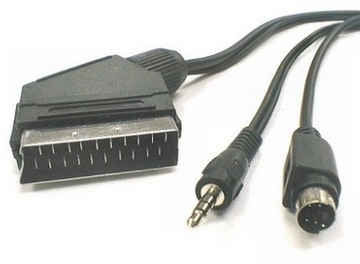 Kabel z laptopa do TV EURO S-VIDEO jack 3m (0949)