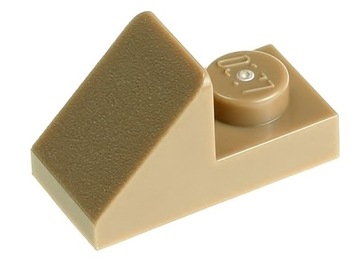 LEGO Skos prosty odcięty 2x1 92946 dark tan 2 szt.