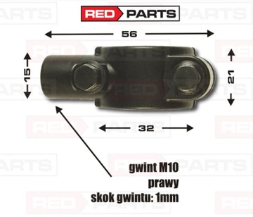 Зеркальный зажим M10 для руля мотоцикла Quad диаметром 22 мм.