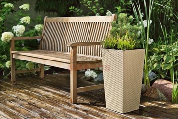 Вазон Finezja Rattan 19x19 h36 + вставка