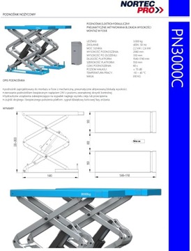 Ножничный подъемник NORTEC PN3000C 3000 кг