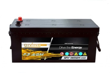 Akumulator DIVINE AGM F3 140Ah łodzie, jachty