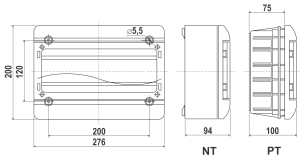 РАСПРЕДЕЛИТЕЛЬНОЕ УСТРОЙСТВО ГЕРМЕТИЧНАЯ КОРОБКА 13mod IP55 05024