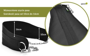 Ergonomic Dip Belt Pas obciążeniowy TANIO