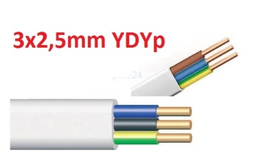 PRZEWÓD KABEL SIECIOWY PRĄDOWY 230V 3x2,5mm YDYp