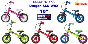 Беговел 10 дюймов АЛЮМИНИЙ Milly Mally DRAGON WRX GREEN с тормозом