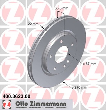 Mercedes VANEO tarcza hamulcowa przód 4144210012