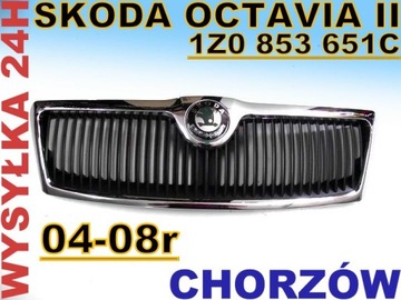 СНЯТИЕ РЕШЕТКА SKODA OCTAVIA II 04-08 1Z0853651C