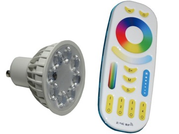 ŻARÓWKA SMART LED RGB+CCT WIFI MILIGHT GU10 +PILOT