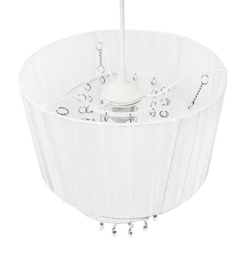 Lampa wisząca biała żyrandol biały glamour loft