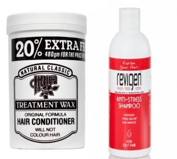 HENNA TREATMENT WAX 480g + Revigen antystresowy
