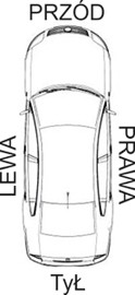 naklejka/folia ochronna TOYOTA YARIS I błotnik 3D