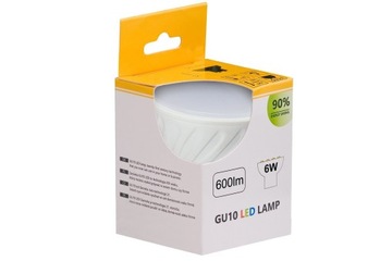 6x Żarówka LED GU10 6W 660lm 120° Wydajna Halogenowa PREMIUM CCD na lata