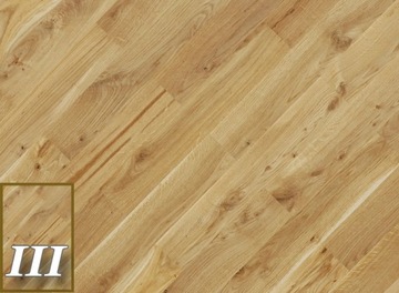 Дубовый паркет Доска Solid Oak 30х7см толщина 22мм III