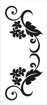 Naklejka na ścianę motyl kwiaty dekor Ornament 157