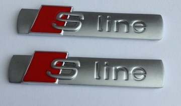 ЭМБЛЕМА AUDI S LINE SLINE, МАТОВЫЙ МЕТАЛЛ