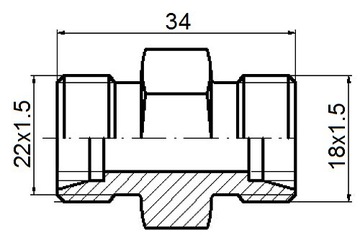 ПРЯМОЙ РАЗЪЕМ BB M22x1,5-M18x1,5 ГИДРОЛИДЕР