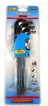 KLUCZE IMBUSOWE 1,5-10mm CORONA C6616 DŁUGIE 9 EL
