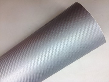 ШПОН CARBON 3D ПЛЕНКА SILVER CARBON 127 x 50 см