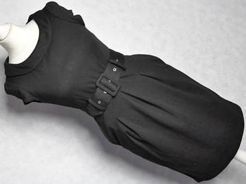 Czarna black sukienka H&M kołnierz 36 S
