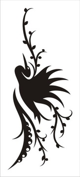 Naklejka na ścianę motyl kwiaty dekor Ornament 144