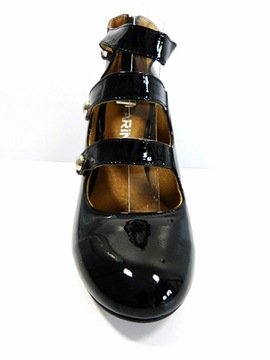 Botki czarne na słupku zapinane skórzane buty damskie stabilne Karino 40