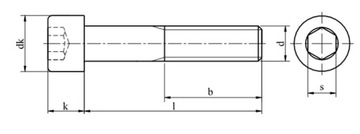 Винты M4x14 черные 12,9 DIN 912 PG 10 шт.