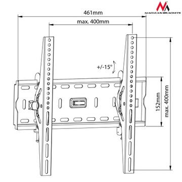 НАКЛОННАЯ ПОДВЕСКА для LED LCD SLIM TV